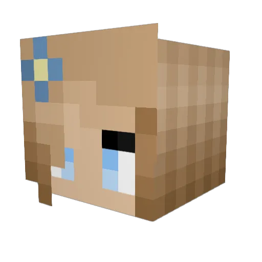 Sarages Minecraft avatar head, 3D render