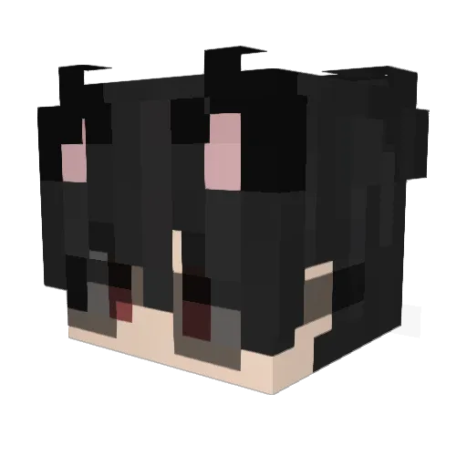 SaragiiGG Minecraft avatar head, 3D render