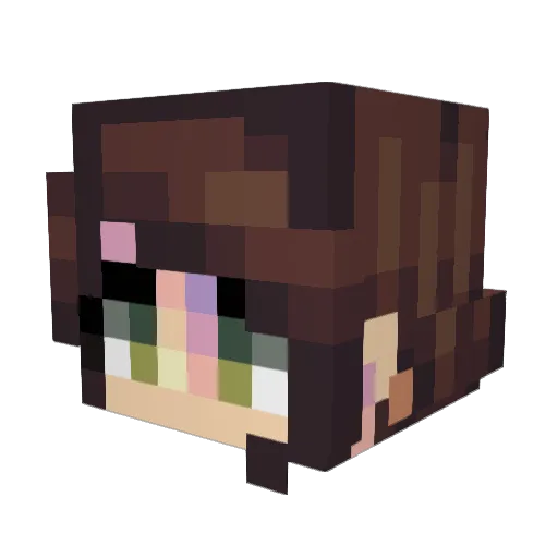 Sarah1706 Minecraft avatar head, 3D render
