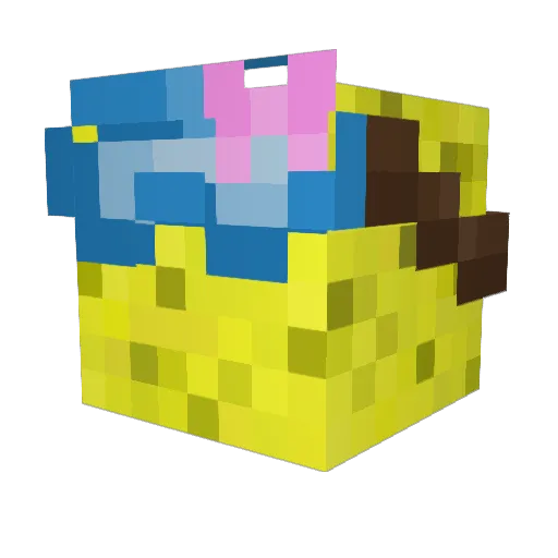 Sarah1HD Minecraft avatar head, 3D render