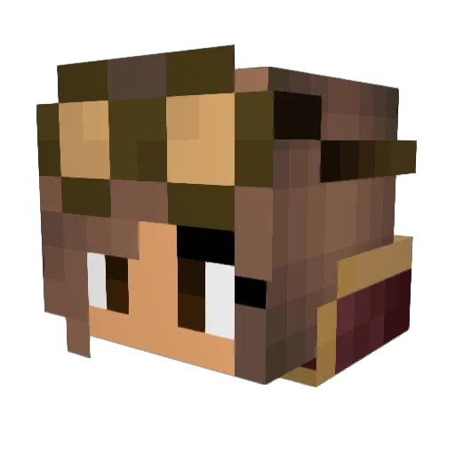 Sarah9510 Minecraft avatar head, 3D render