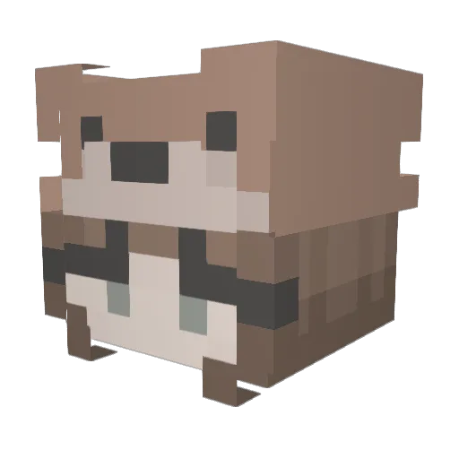 SarahABear Minecraft avatar head, 3D render