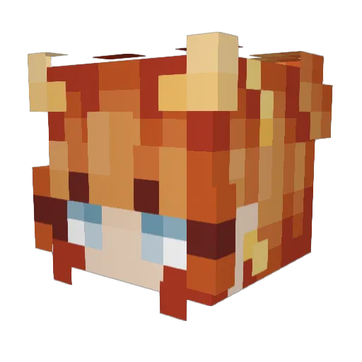 SarahAnnHtt Minecraft avatar head, 3D render