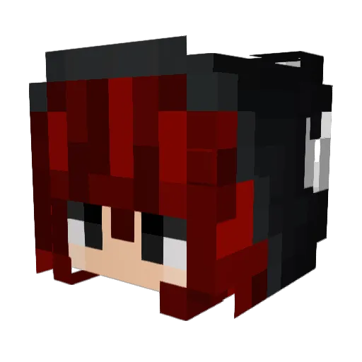 SarahAnnO Minecraft avatar head, 3D render