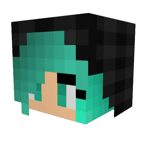 SarahBeans33 Minecraft avatar head, 3D render