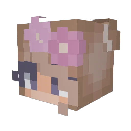 SarahCandy Minecraft avatar head, 3D render