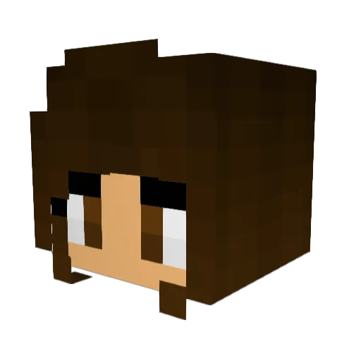 SarahCrystall Minecraft avatar head, 3D render