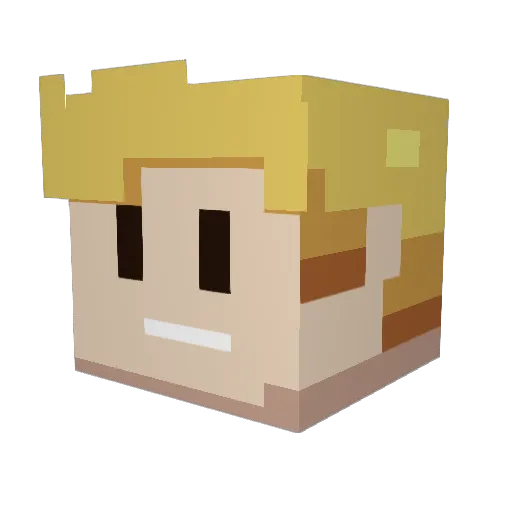 SarahDe111 Minecraft avatar head, 3D render