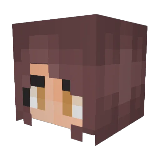 SarahDebohra Minecraft avatar head, 3D render
