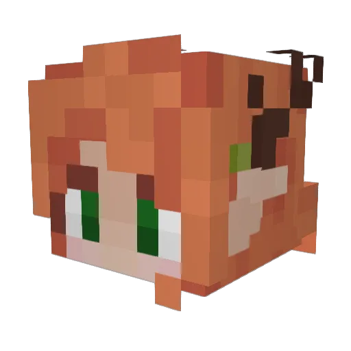 SarahIDK Minecraft avatar head, 3D render