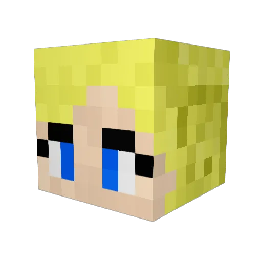 SarahJ4y Minecraft avatar head, 3D render