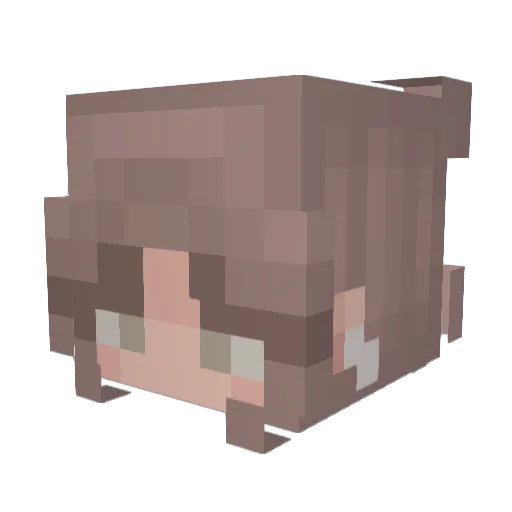 SarahKayy Minecraft avatar head, 3D render