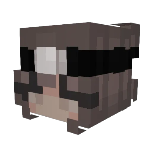 SarahKexm Minecraft avatar head, 3D render