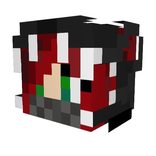 SarahLupa Minecraft avatar head, 3D render