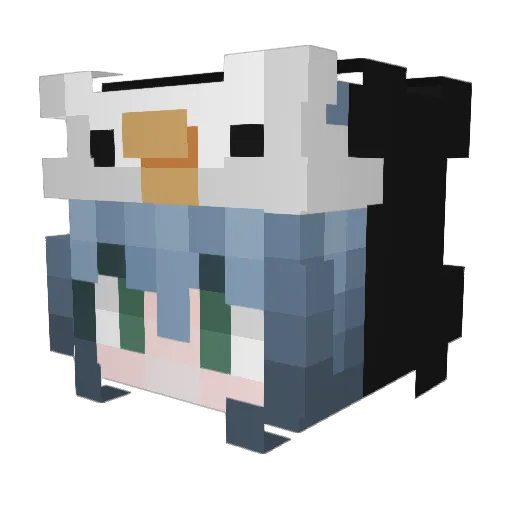 SarahMini Minecraft avatar head, 3D render