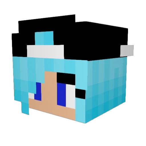 SarahMq8 Minecraft avatar head, 3D render