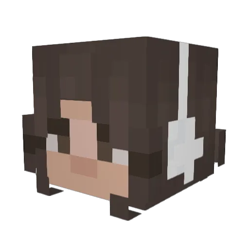 SarahSnazzy Minecraft avatar head, 3D render