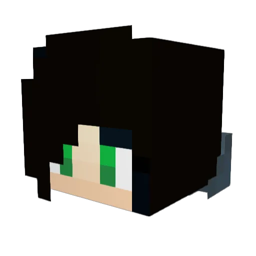 SarahWafers Minecraft avatar head, 3D render