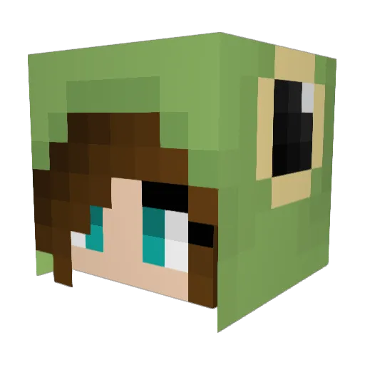 SarahZockt Minecraft avatar head, 3D render