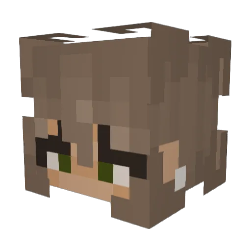 Sarah_Glitter Minecraft avatar head, 3D render