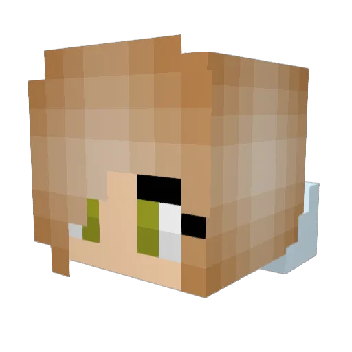 Sarah_June Minecraft avatar head, 3D render
