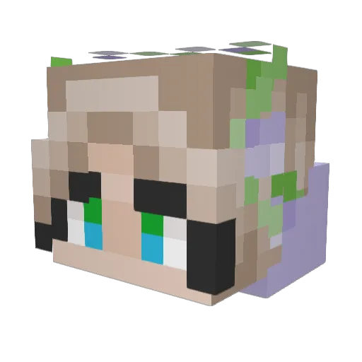 Sarah_Mist Minecraft avatar head, 3D render