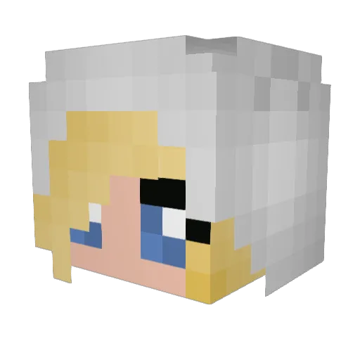 Sarah_Page Minecraft avatar head, 3D render