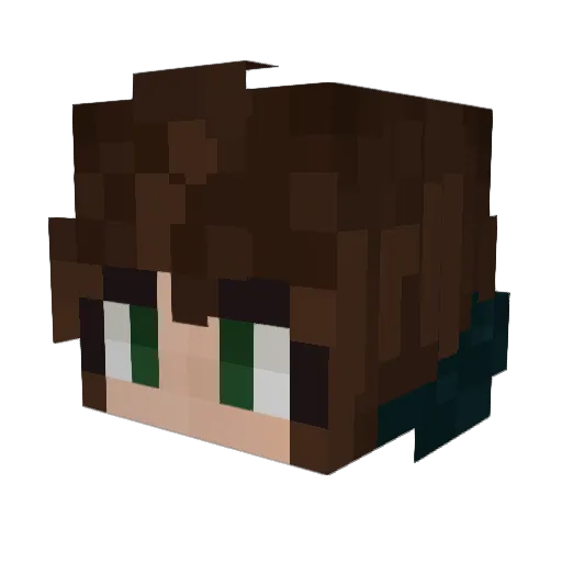 Sarah__09 Minecraft avatar head, 3D render