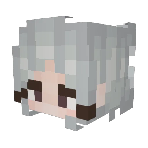Sarahaay Minecraft avatar head, 3D render