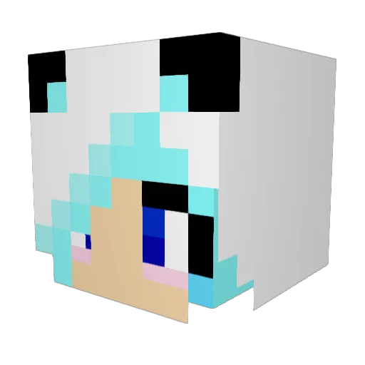 Sarahibrahim Minecraft avatar head, 3D render