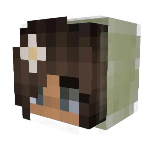 Sarahmagcookie Minecraft avatar head, 3D render