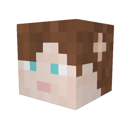 Sarahsaur34 Minecraft avatar head, 3D render