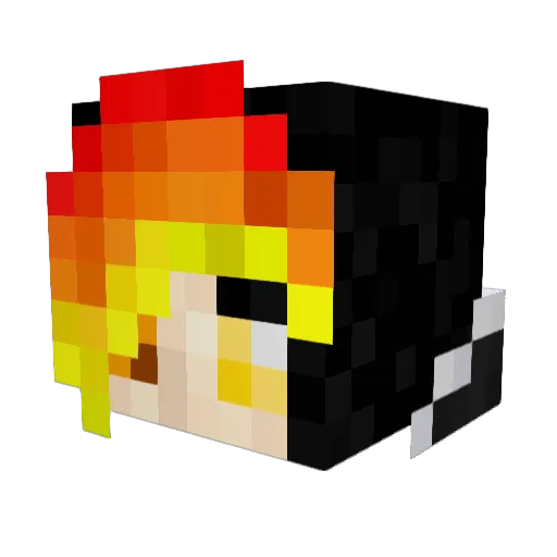Saraka_Kohera Minecraft avatar head, 3D render