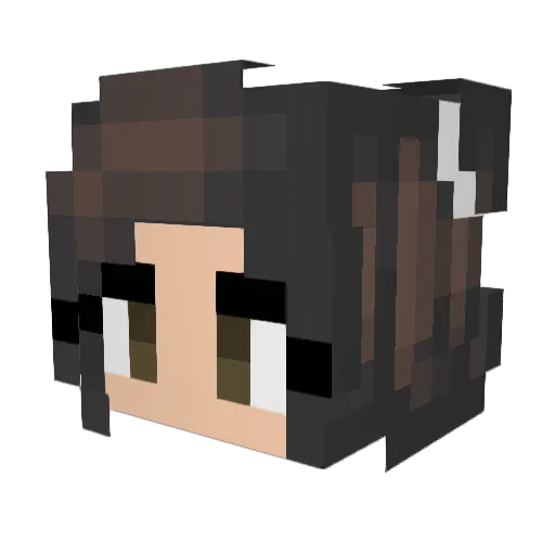 Saralolz Minecraft avatar head, 3D render