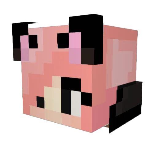 Saramoraal_ Minecraft avatar head, 3D render