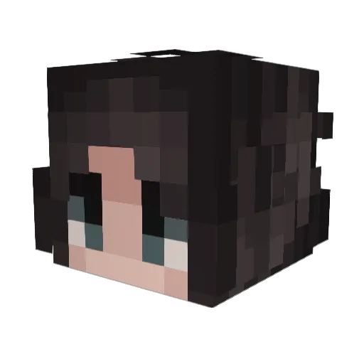 Sarangjie_Butler Minecraft avatar head, 3D render