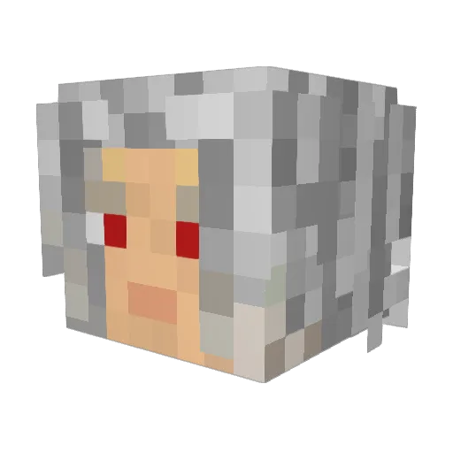 Saraphis Minecraft avatar head, 3D render