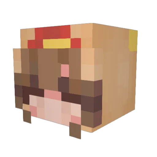 Sarawramon Minecraft avatar head, 3D render