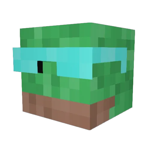 Sarbol Minecraft avatar head, 3D render