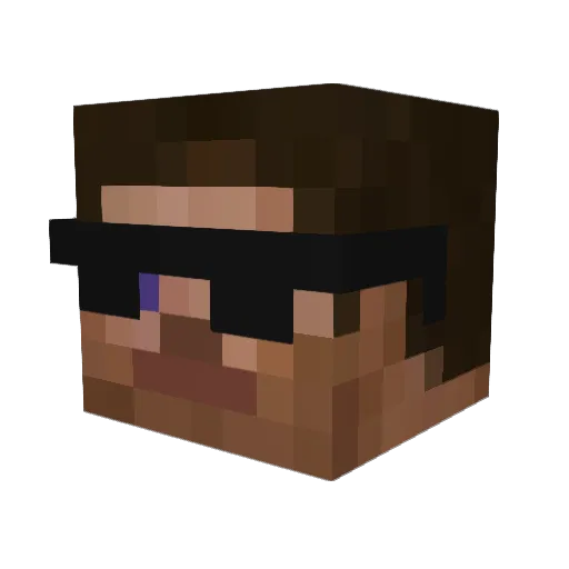 SarceGames Minecraft avatar head, 3D render