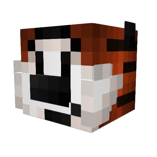 Sarcotome Minecraft avatar head, 3D render