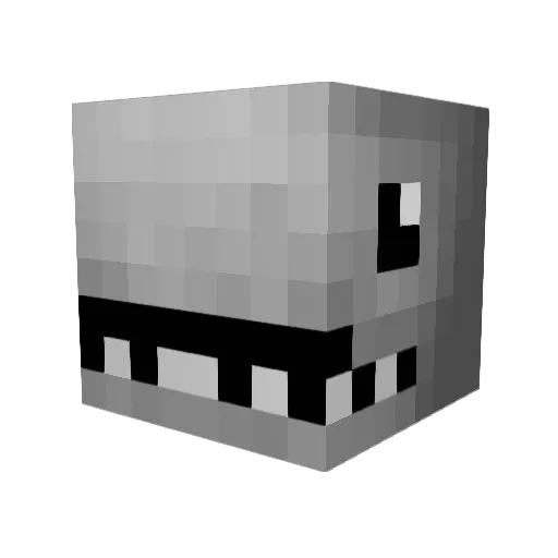 SardineMan Minecraft avatar head, 3D render