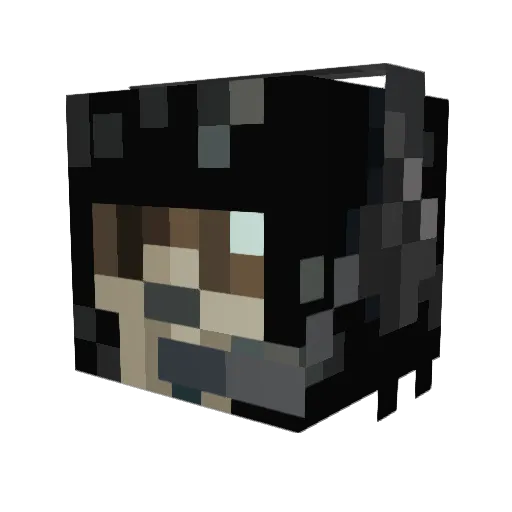 Sardiny Minecraft avatar head, 3D render