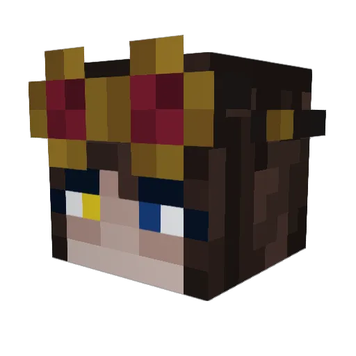 Sardonics Minecraft avatar head, 3D render