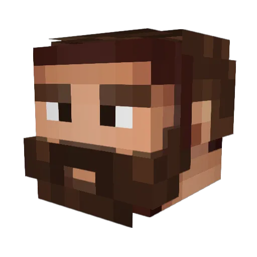 Sardraft Minecraft avatar head, 3D render
