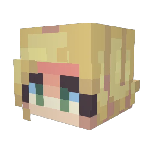 Sareen Minecraft avatar head, 3D render