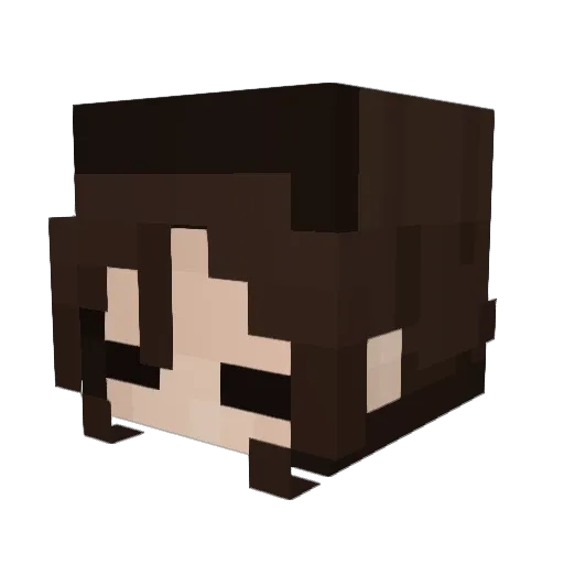Sarel_Live Minecraft avatar head, 3D render