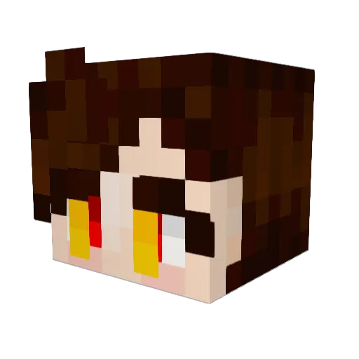 SareliaK Minecraft avatar head, 3D render