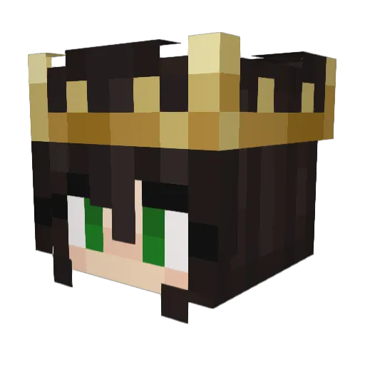 Sarely Minecraft avatar head, 3D render