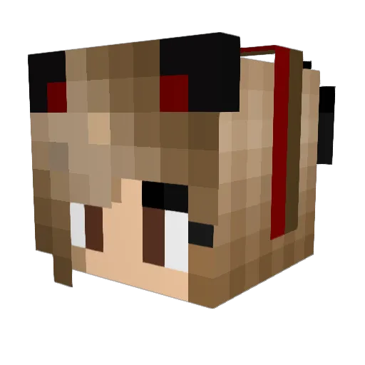 Sarethas Minecraft avatar head, 3D render
